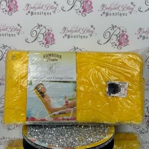 Hawaiian Tropic memory foam lounger cushion brand new Yellow Lounge Cover